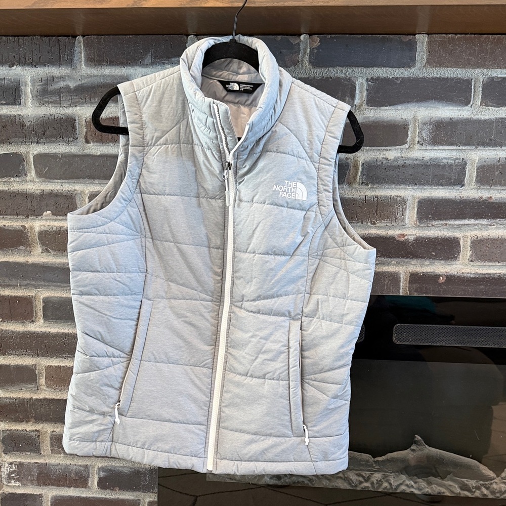 The North Face Light Gray Quilted Vest